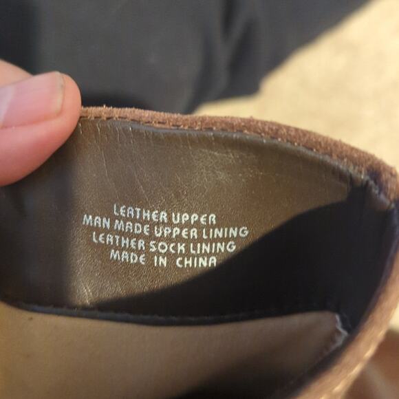 Earth Hilltopper Brown Leather & Suede Wedge Heel Bootie Women's Size 11B - Picture 10 of 12